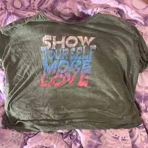 Old Navy- Show yourself more love cropped tee- size extra small